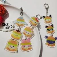 kawaii sanrio keychain hellokittys cinnamoroll pompom purin cartoon cute sweet simple bag pendant anime accessories girl gift