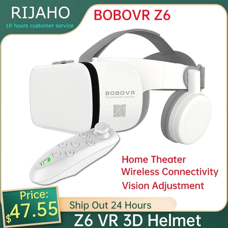 

Шлем виртуальной реальности 3D VR Z6 с микрофоном, 2022-4,7 дюйма