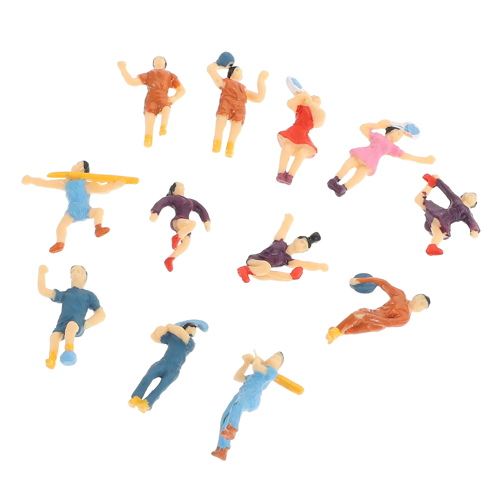 

12pcs DIY People Figure Model Plastic People Models Sand Table Layout Decors