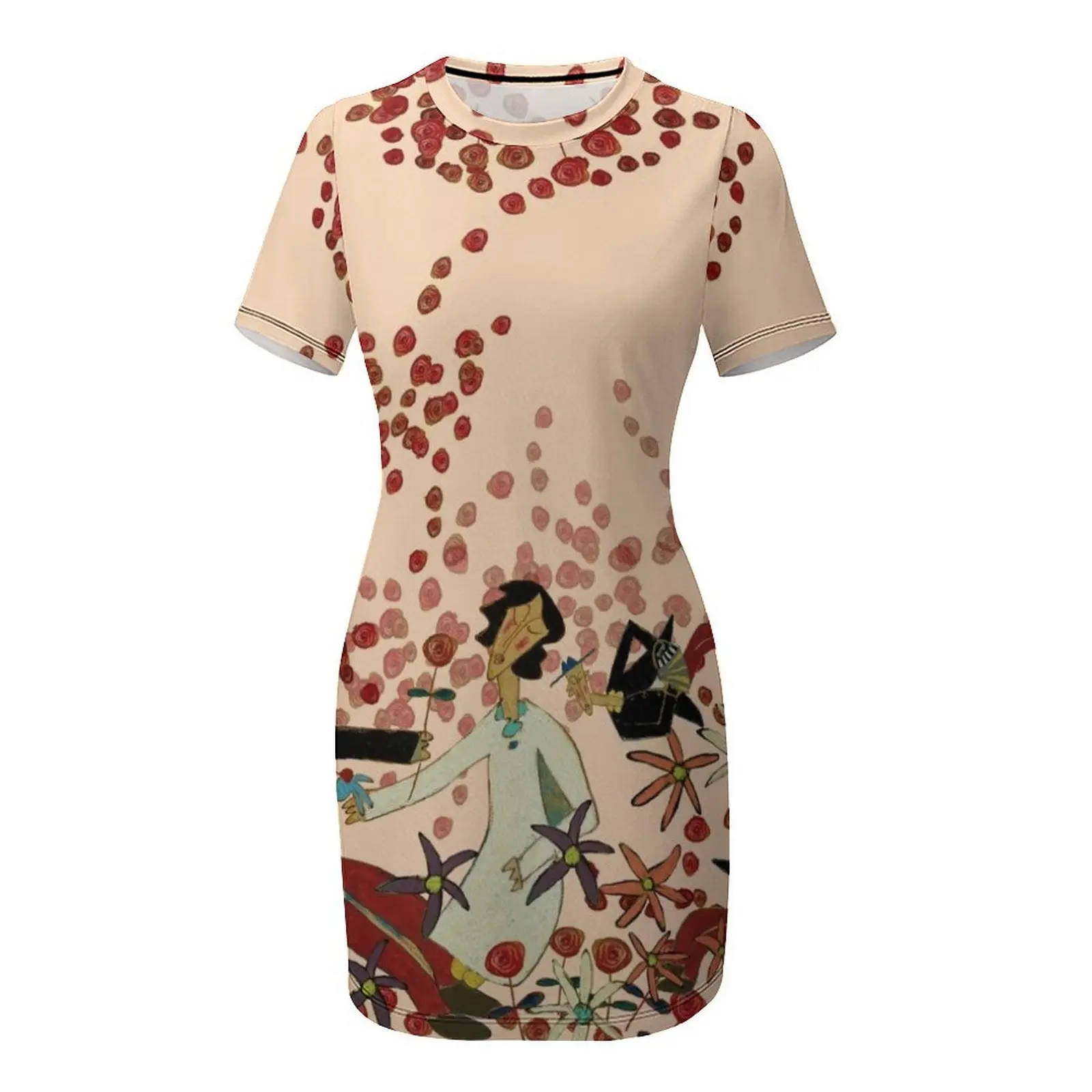 Парад влюбленных - Платье Cherries on Marzipan с короткими рукавами женское