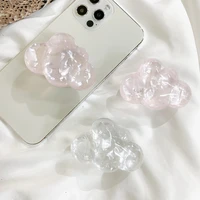 transparent crystal cloud phone holder creative simple cute foldable phone grip for iphone samsung mobile phone accessories