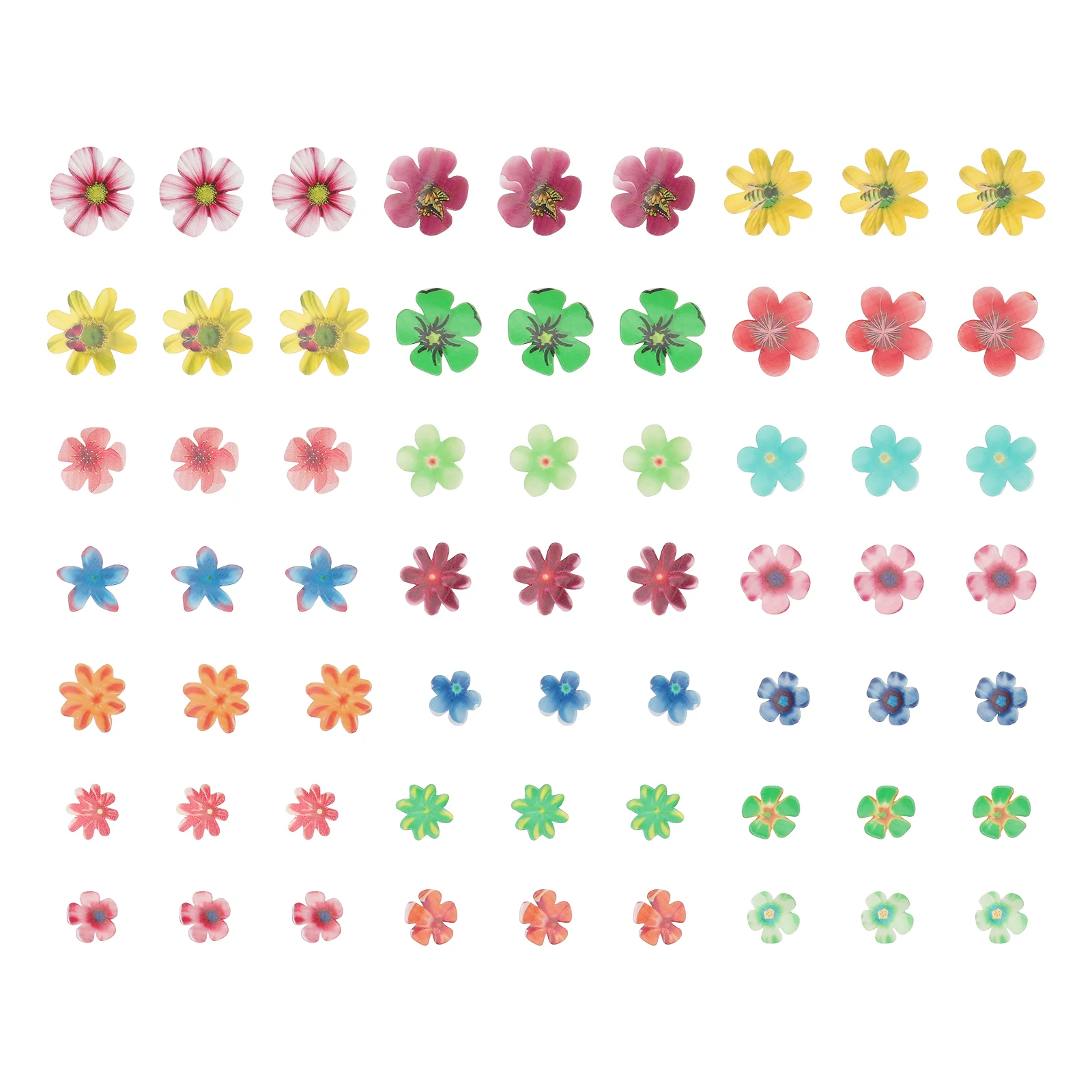 

Flower Cake Edible Topper Wafer Flowers Cupcake Paperdaisy Toppers Decorations Decoration Rice Decorwedding Dessert Decorating