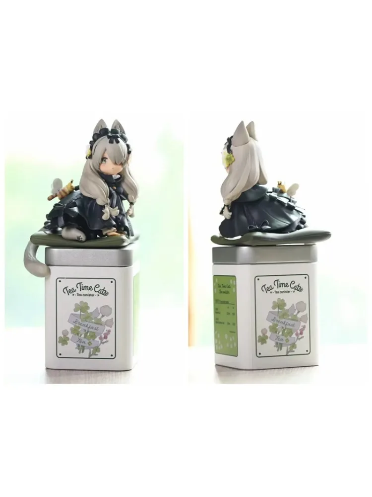 

Anime figurs beautiful girl cute afternoon tea party cat tea tin cat shadow mage model ornaments box hand do