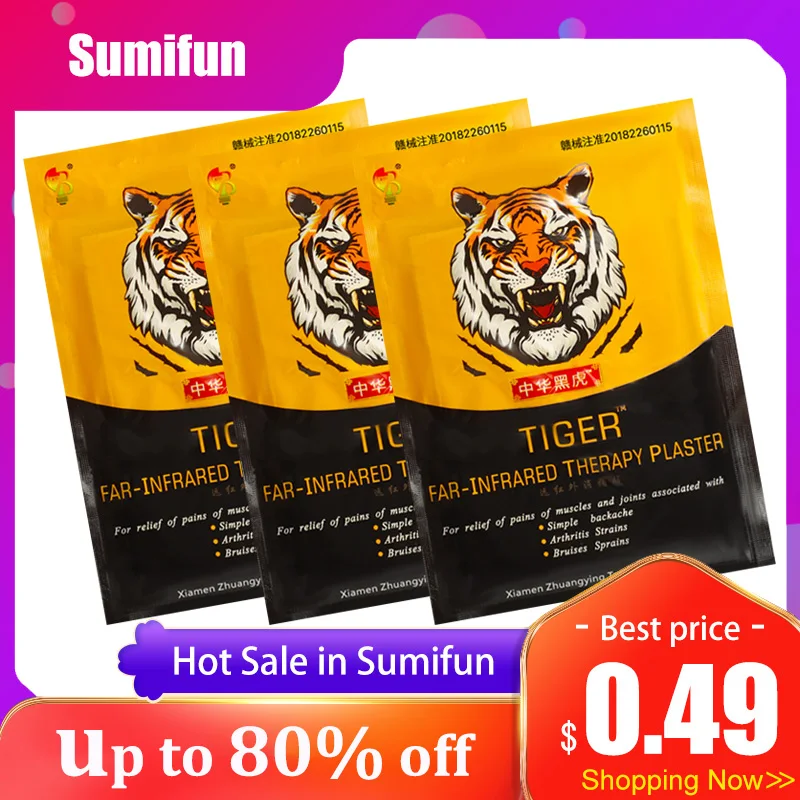 

8Pcs Tiger Heat Patch for Arthritis Treatment Back Joint Pain Relief Medical Adhesive Plaster Waist Neck Knee Sticker Body Care