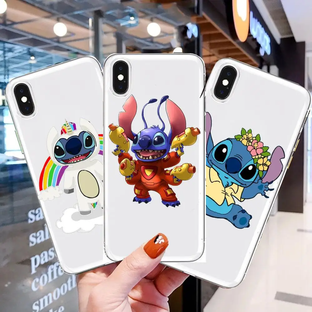 

Lilo & Stitch Anime Transparent Phone cover hull For SamSung Galaxy S8 S9 S10e S20 S21 S30 Plus S20 fe 5G Lite Ultra soft