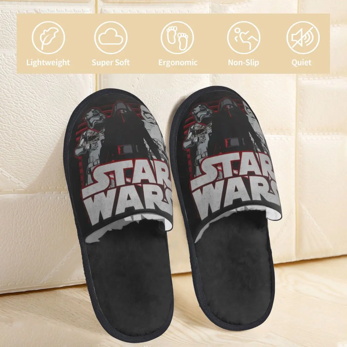 Зимние домашние хлопковые тапочки в стиле ретро Звездные войны (3) товары меховые