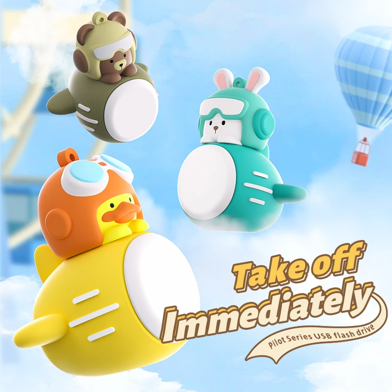 

U&H V030 Pilot USB Stick Pen Drive Desktops Flash Drives 4GB/8GB/16GB/32GB/64GB/128GB Pendrive For Laptop Phones Keychains