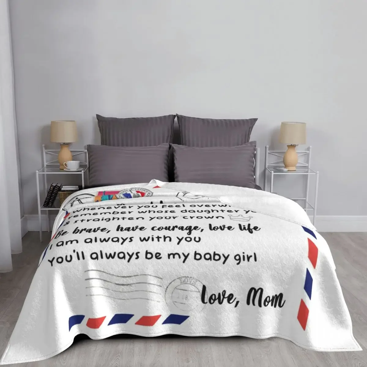 Письмо моей дочери одеяло Экспресс любовь флис удивительный мягкий плед для