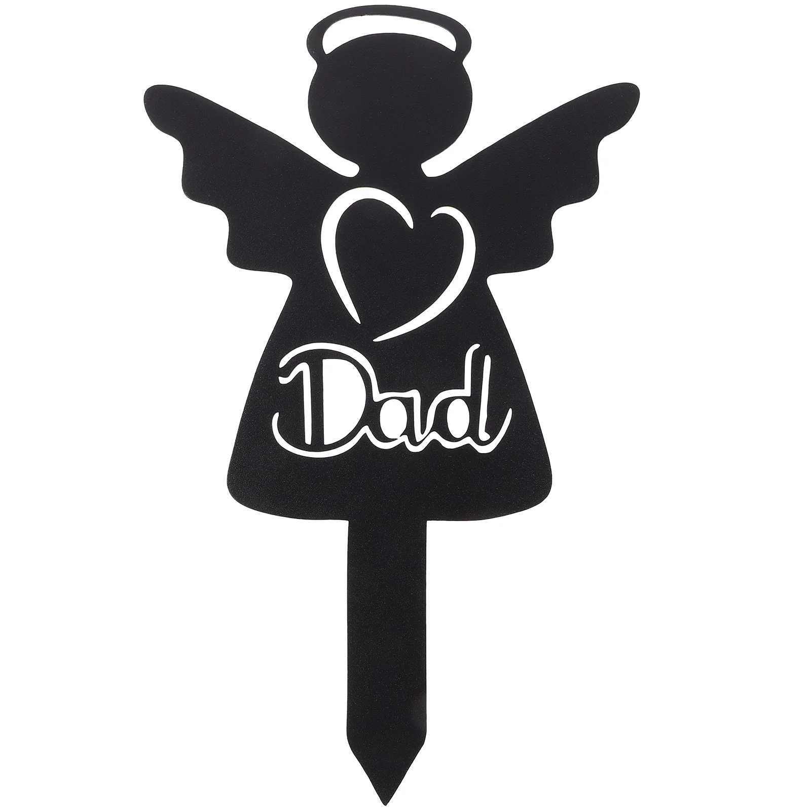 

Socket Memorial Angel Stake Shaped Garden Cemetery Yard Signs Marker Grave Decoration Commemorate