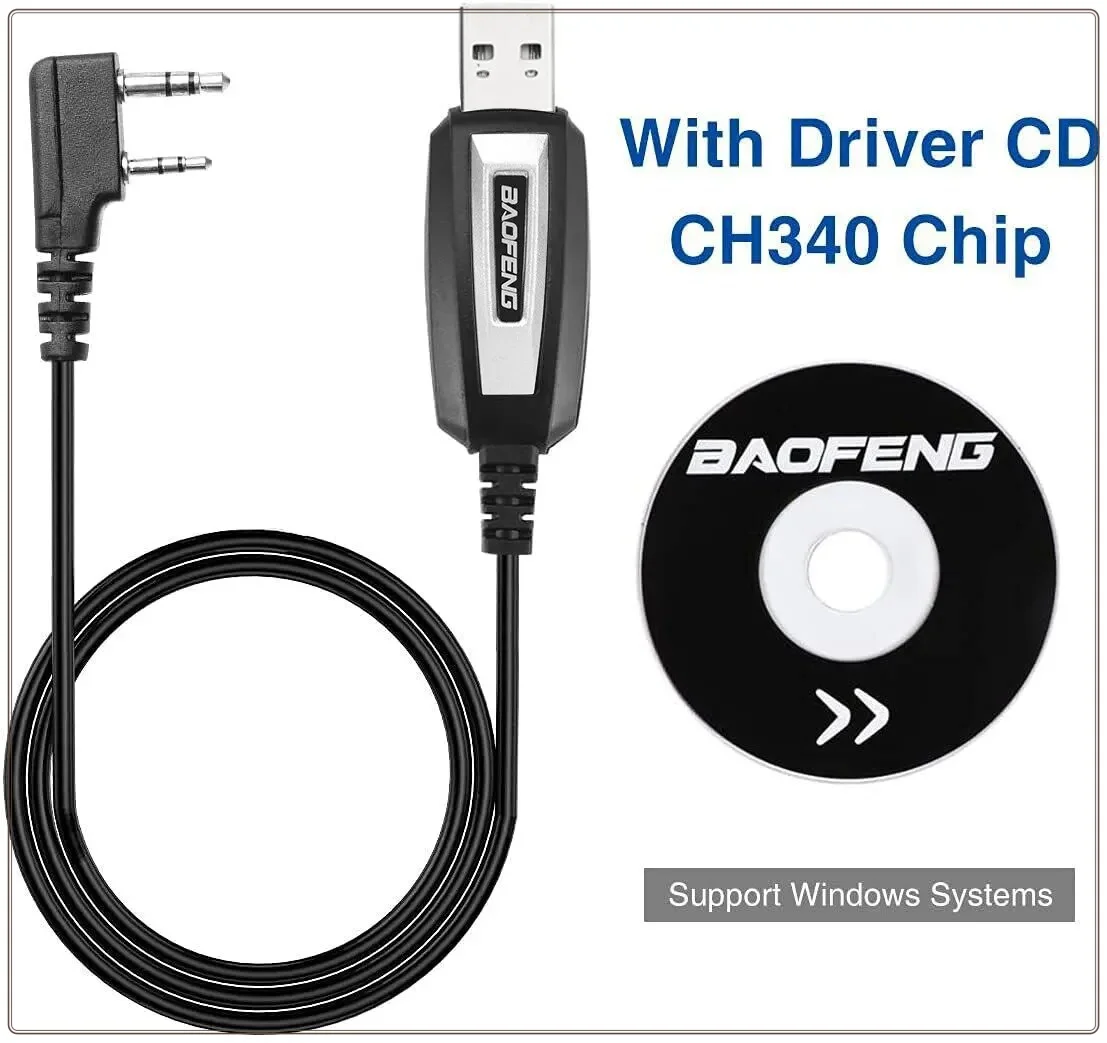 USB-кабель для программирования с CD Baofeng UV-5R 82 888S UV-S9PLUS 16 17 21 Pro Quansheng UV-13 5R Plus Walkie Talkie