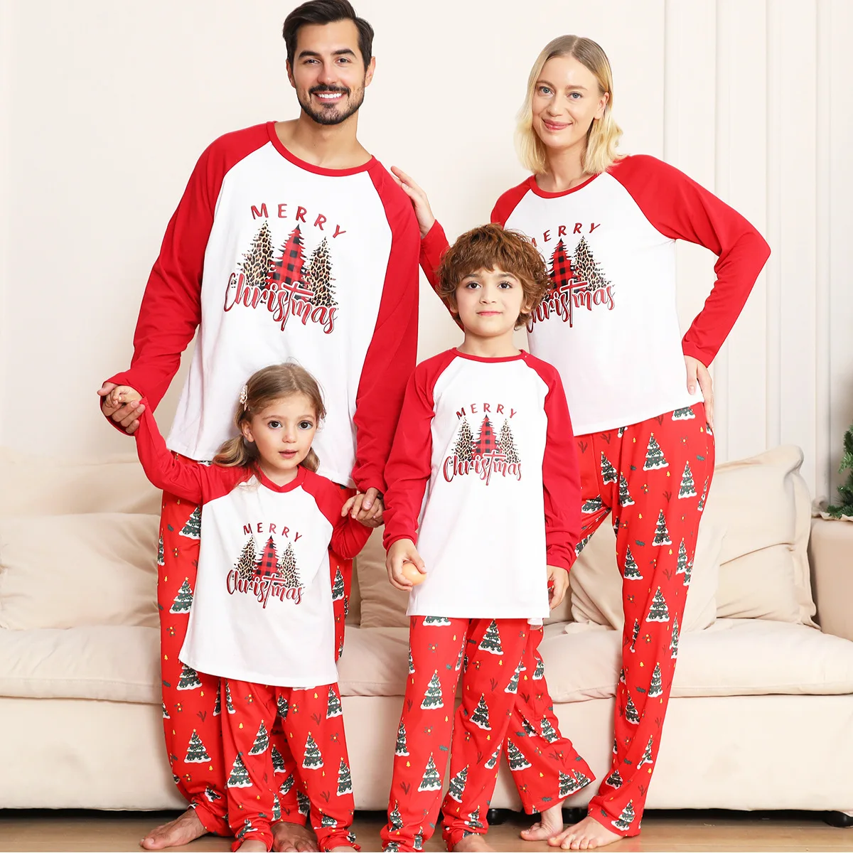 

Женский комплект одежды, детские пижамы, детские комбинезоны с принтом и длинным рукавом, костюм для родителей и детей, одежда для нового го...