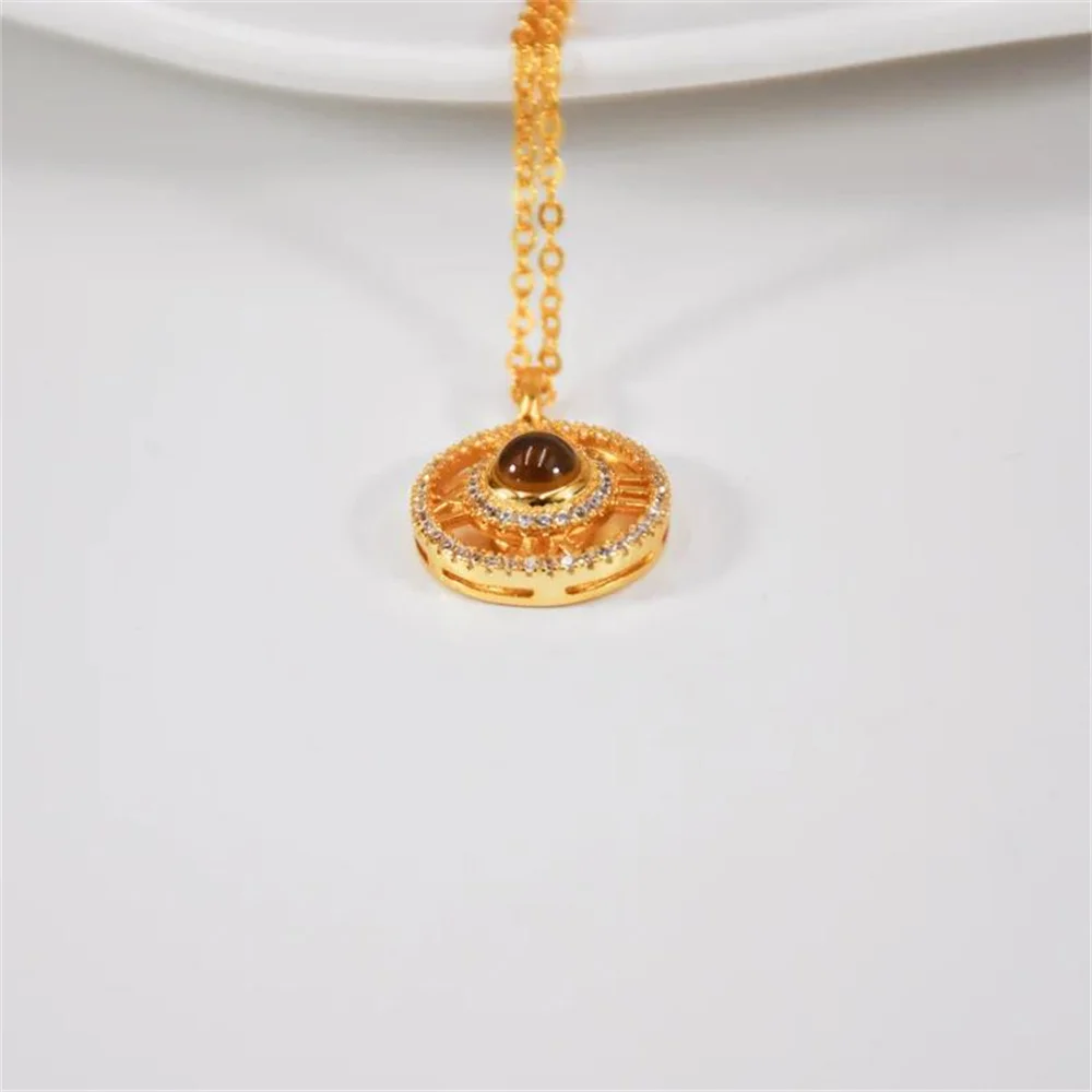 Projection Necklace Custom Photo Necklace Personalized Photo Necklace for Women Crystal Pendant Memorial Jewelry Gift