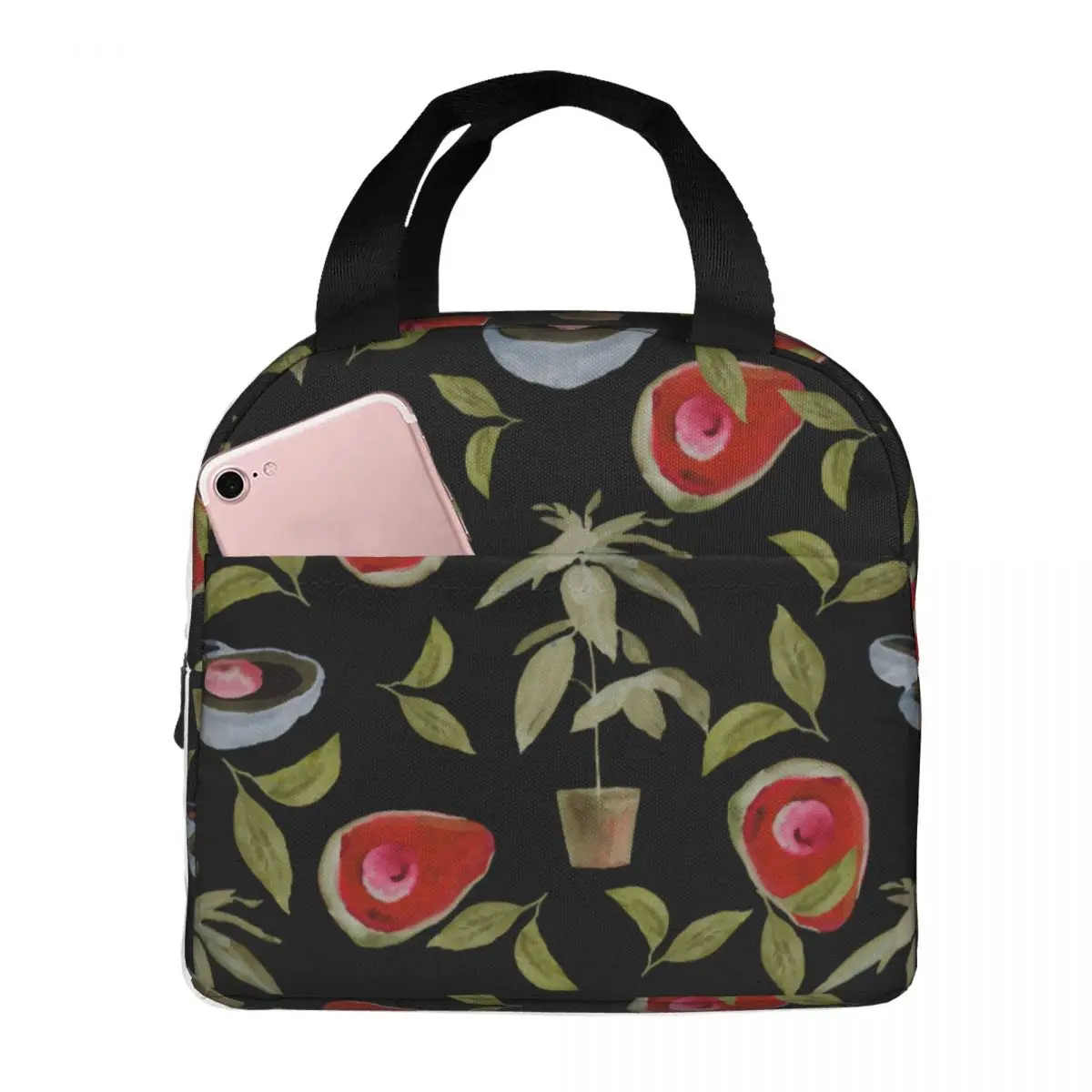 

Lunch Bags for Men Women Cute Fruit Avocado Insulated Cooler Bags Portable Picnic Oxford Tote Food Storage Bags