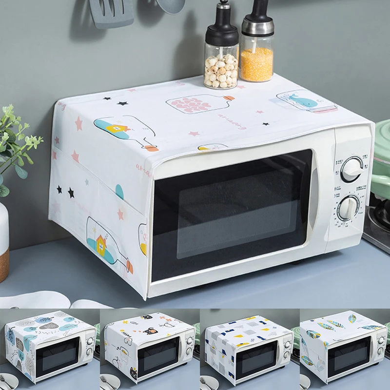 

Nordic Style Dust Oven Cover Waterproof Cute Dust Cloth Printed Dust Cover Fresh Printed Microwave Dust Cover Kitchen Supplies