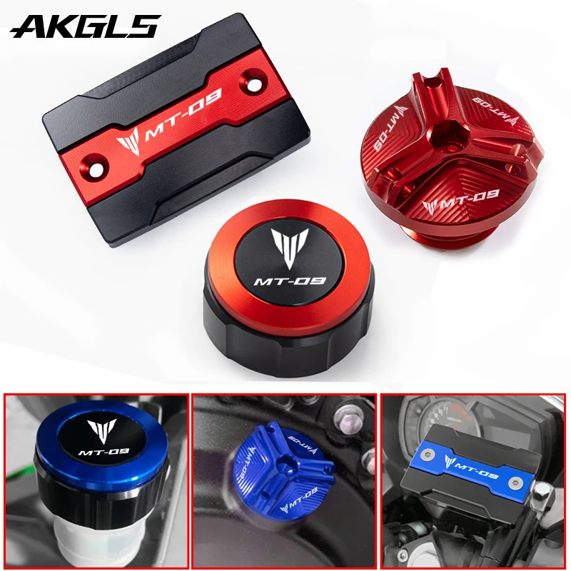 For Yamaha MT09 mt 09 MT09 SP 2021 2014-2020 2022 motorcycle front and rear brake tank cap and engine oil filler cap accessories