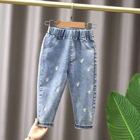2022 new baby jeans solid color jeans for girls spring autumn kids jeans baby girl casual style toddler girl clothes 1 5y