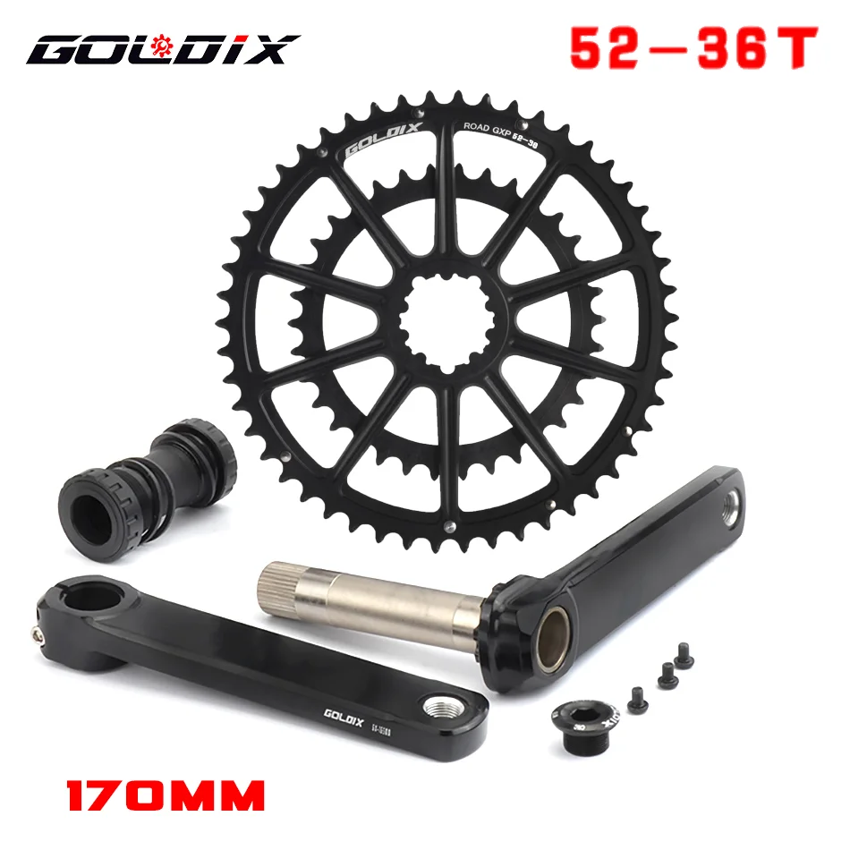 GOLDIX Road Crank 50-34T/53-39/T SRAM GXP Road Folding Bicycle SHIMANOR7000/R8000/5800/6800 Wide and Narrow Sprocket Crankset