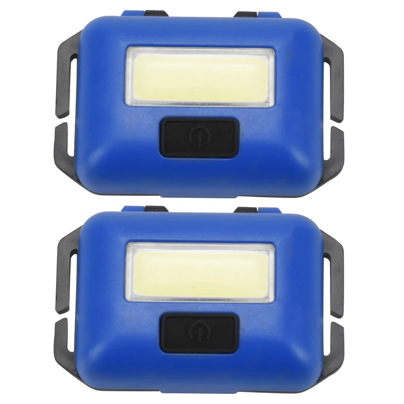 

Promotion! 2X Cob LED Mini Head Light Lamp Headlight 3 Modes Rainproof Head Torch Flashlight Head For Outdoor Camping Fishing Bl