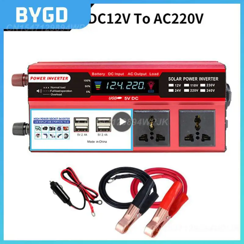 

Car Charger Converter Adapter High Quality Universal Pure Sine Wave Power Inverter Dc12vto Ac 220v 50hz Car Power Converter