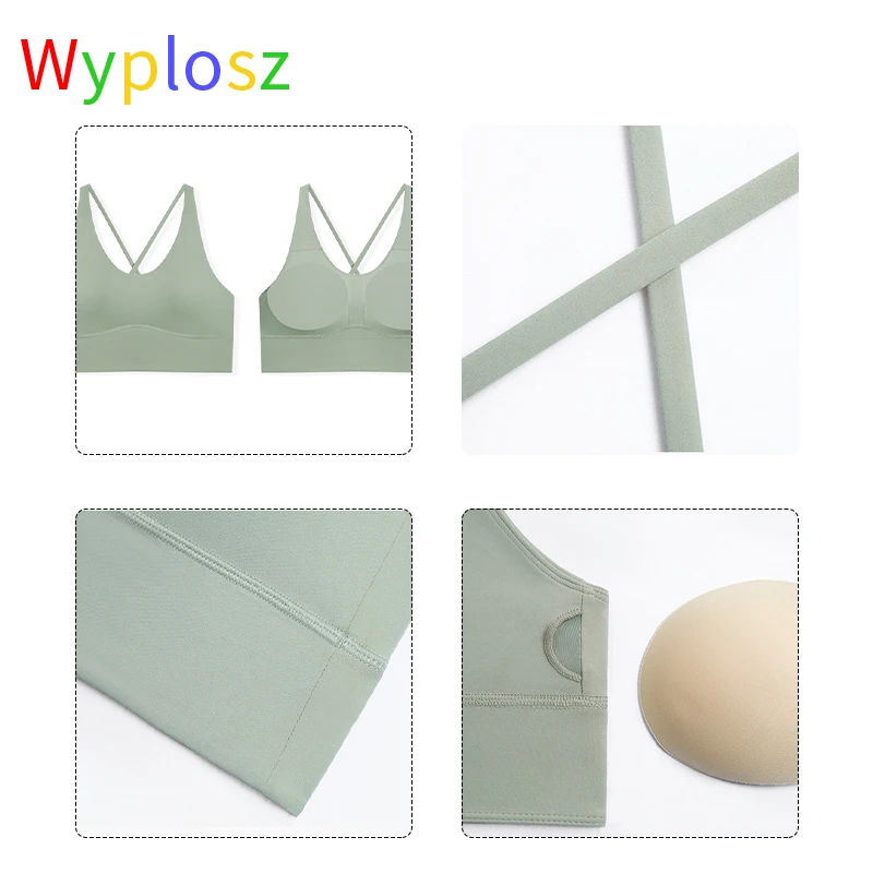 Wyplosz Yoga Bra Tight Sport Tank Top Thread Ventilation Fitness Vest Sexy Comfortable Soft Women Gym Beautiful Back Overlapping