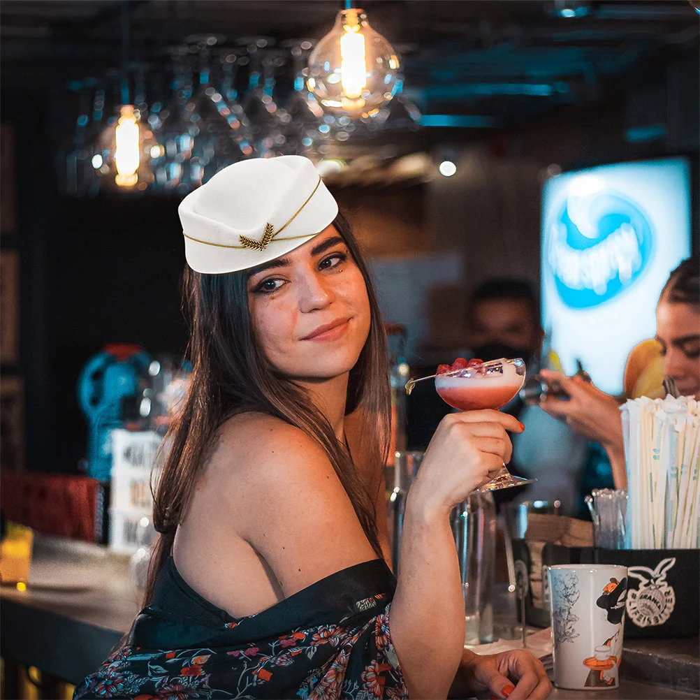 2 шт. имитация пушистой шляпы стюардессы матросские шапки береты униформа группа