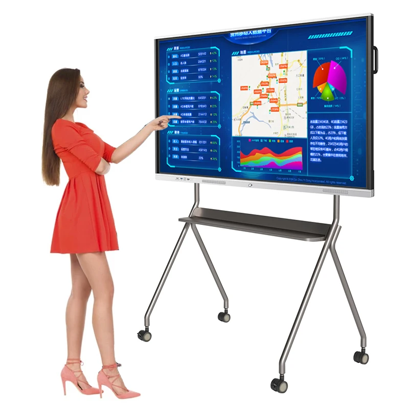 

Intelligent digital 4K HD display smart all in one 75/86 inch Interactive Panel Whiteboard Meeting Conference touch screen