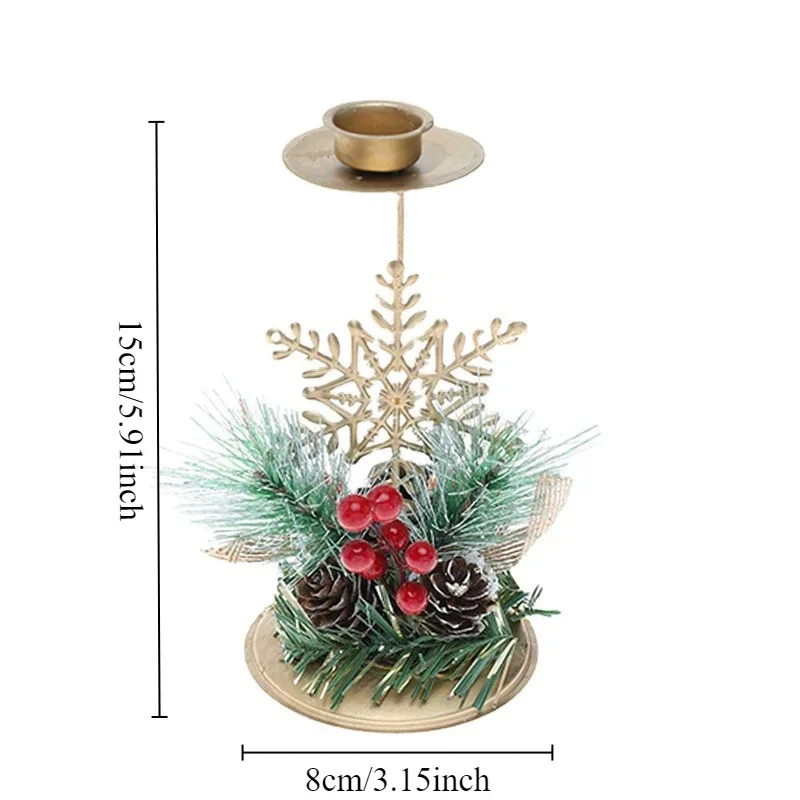 

Золотой железный подсвечник Санта Клаус