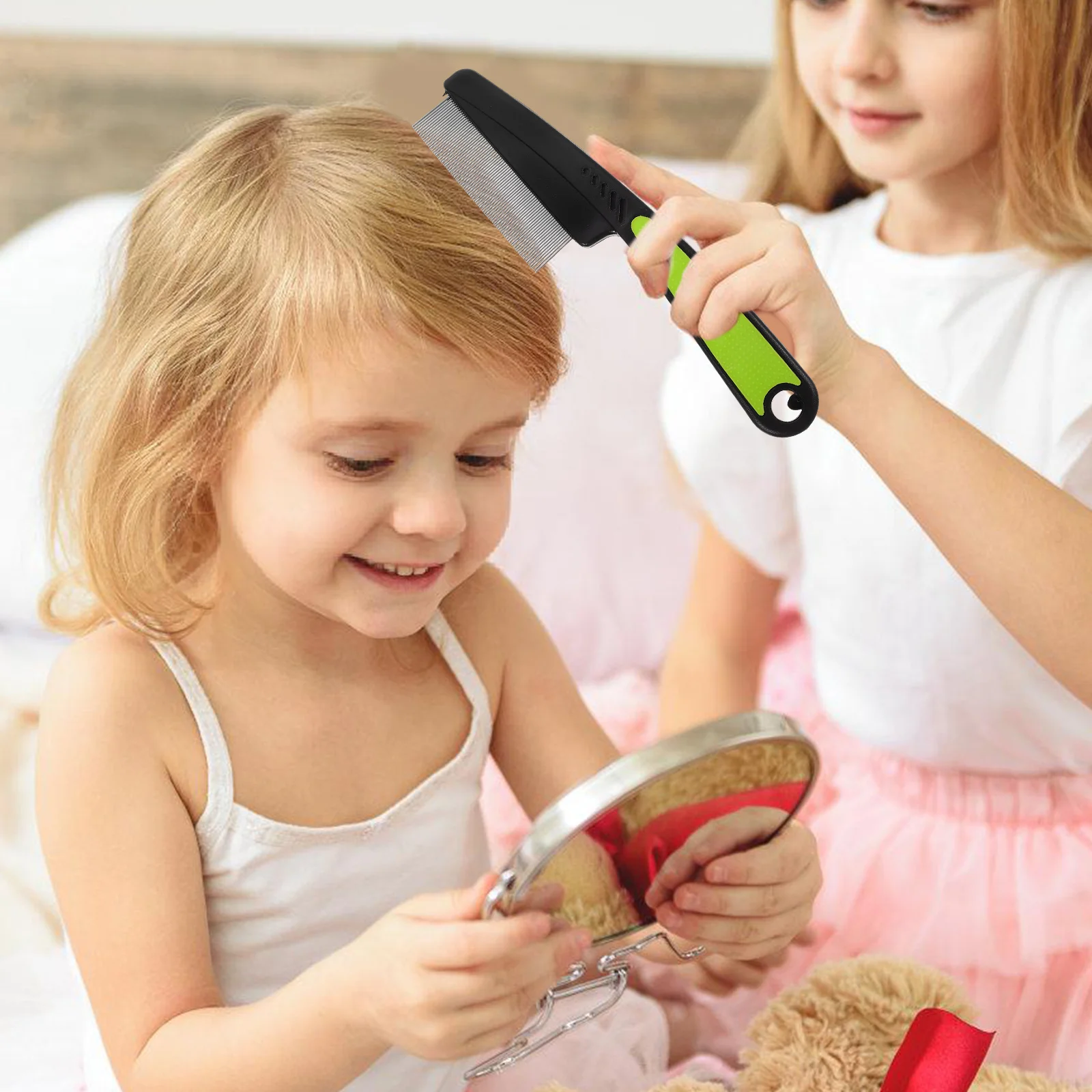 Расческа с мелкими зубьями из нержавеющей стали щетка для кожи головы удаления