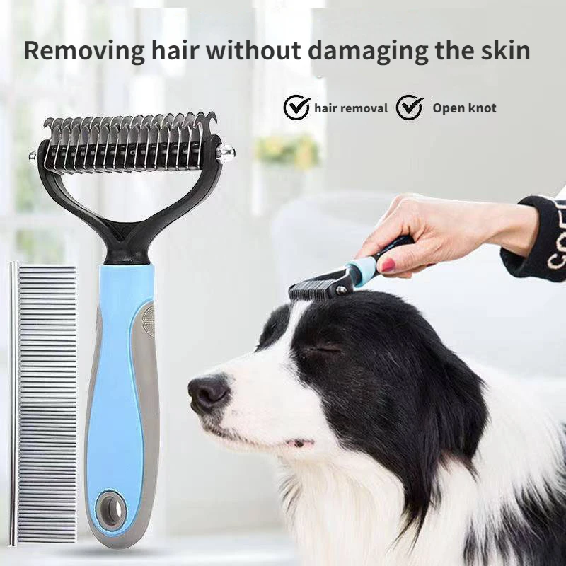 

Pets Tools Brush Removal Shedding Pet Cat Hair Products Comb Sided Dog Knot Double Fur Pet Cutter Suppliers Grooming