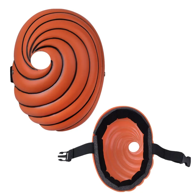 Аниме ниндзя маска Тоби Косплей костюмы маски Хэллоуин унисекс реквизит