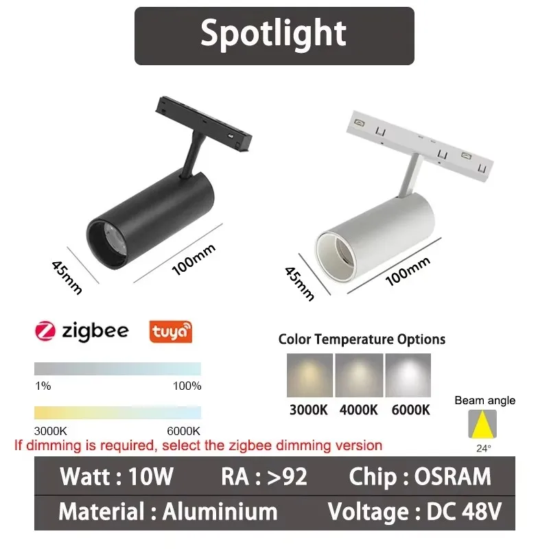 

Светодиодный трековый светильник PDQ 48В