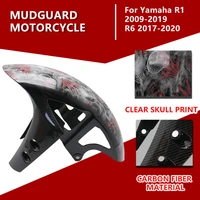 for yamaha yzfr1 r1 2009 2019 2010 2011%ef%bc%8cyzfr6 r6 2017 2020 motorcycle skull front tire fender guard hugger abs carbon fiber