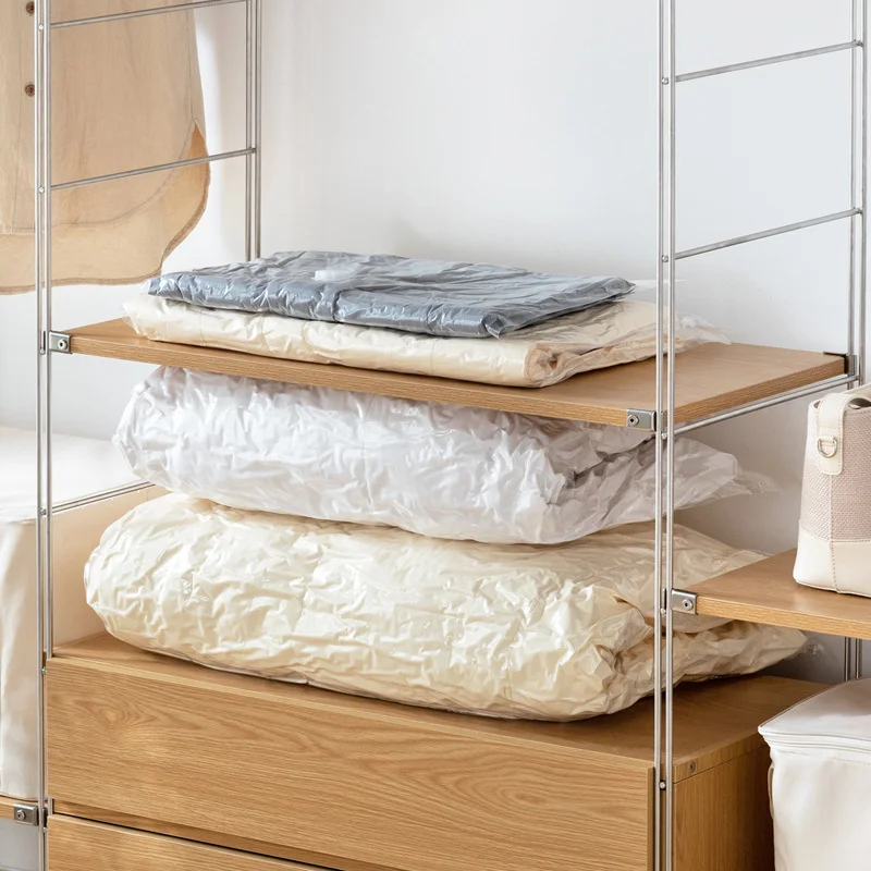 

Vacuum Bag For Clothes Storage Bag With Valve Home Organizer Transparent Foldable Compressed Large Seal Space Saving Seal Bags