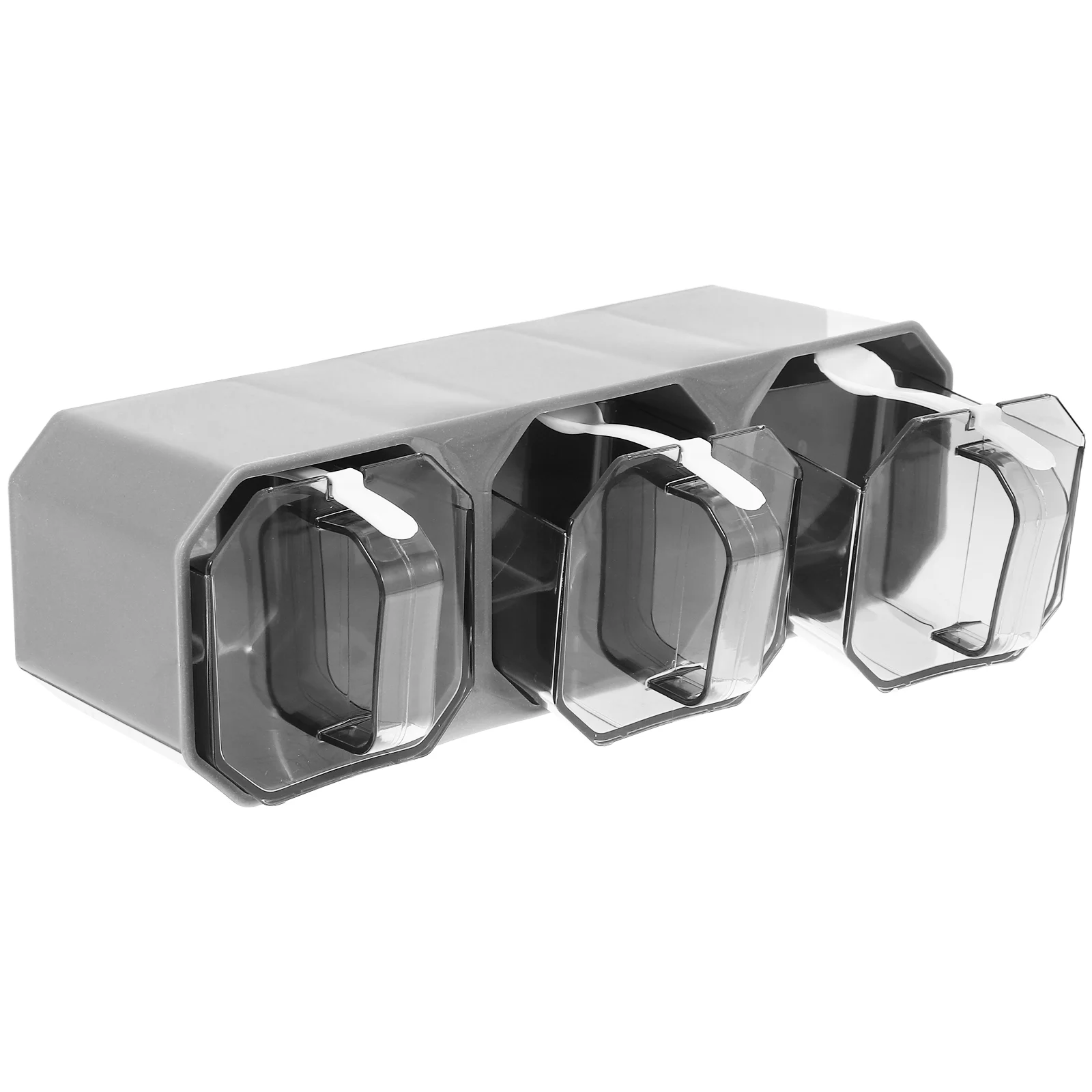 

Spice Jars 3-grid Spice Rack Seasoning Box Condiment Storage Container Reusable Seasoning Rack Spice Holder