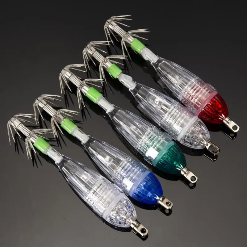 

LED Mini Underwater Fish Squid Bait Lure Light Attracting Flashing Lamp 6cm Green Blue Red White Outdoor Fishing Accessories New