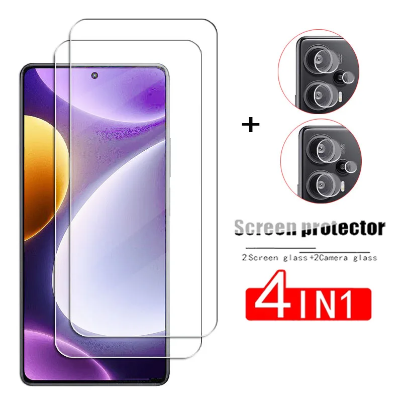 

4IN1 For Xiaomi Poco F5 Tempered Glass Screen Glass For Poco F5 Screen Protector Camera Lens Film For Poco F5