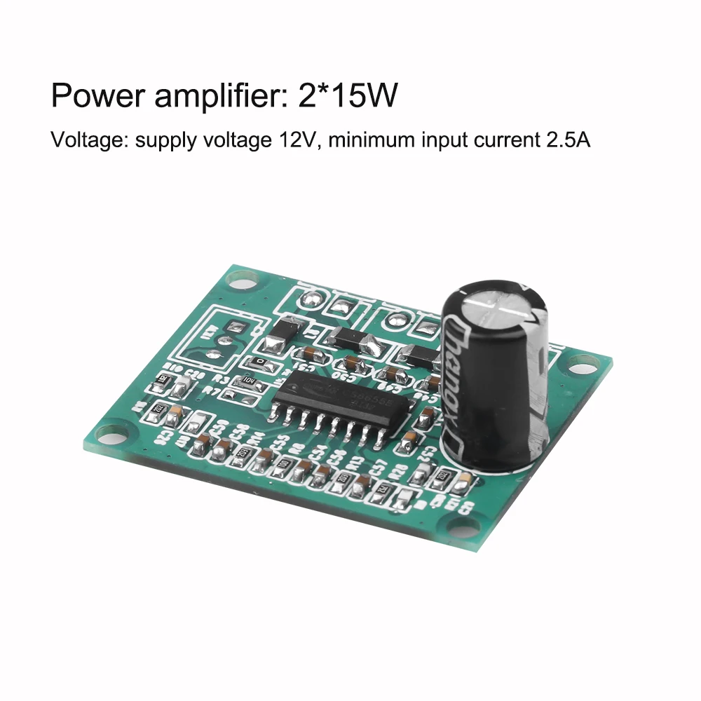 Фото DC12V Макс. 2*20 Вт двухканальный цифровой стерео аудио усилитель мощности плата высокой мощности DIY 40 Вт MP3-модуль усиления №5