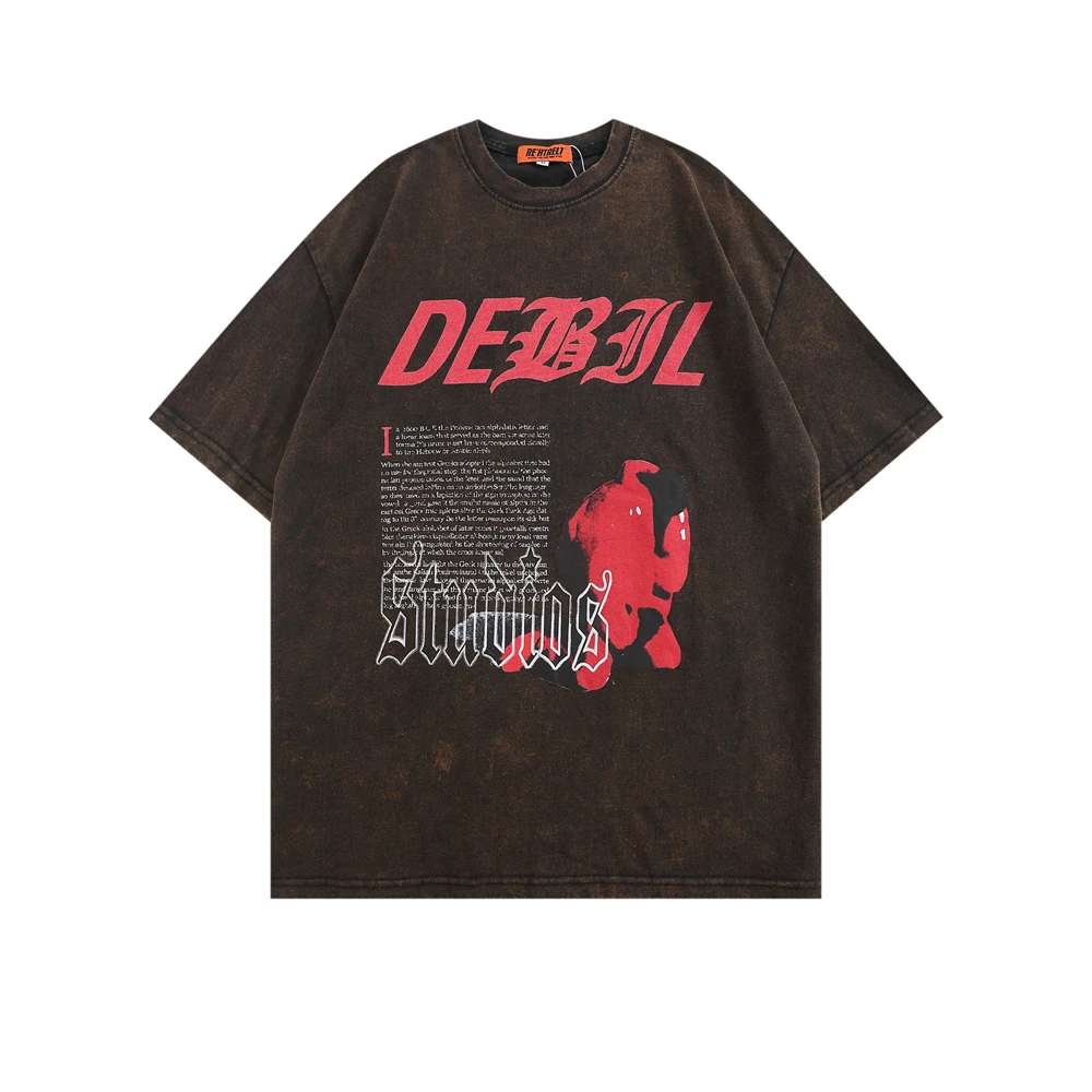 

Футболка мужская с принтом в стиле хип-хоп, хлопковая с коротким рукавом