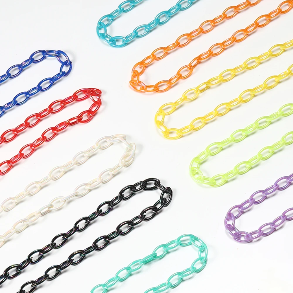 Цепочка из акриловых звеньев для изготовления украшений сделай сам пластиковая