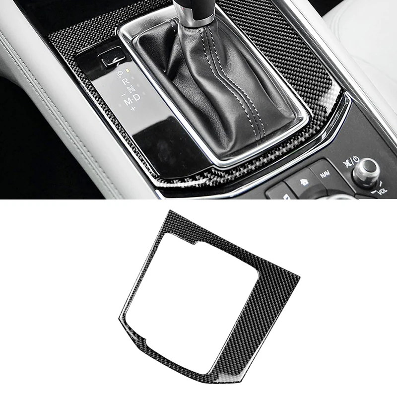 

For Mazda CX-5 CX5 2017 2018 ONLY LHD Carbon Fiber Car Gear Shift Panel Cover Decor Trim