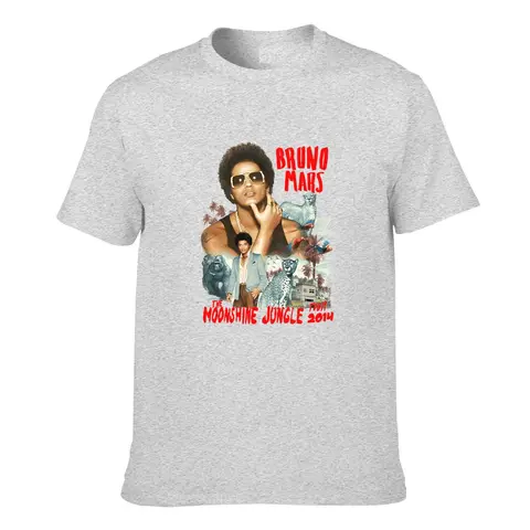 Футболка Bruno Mars Moonshine Jungle Tour 2014, футболка, Подарочный дизайн, Сращивание, Горячие предложения
