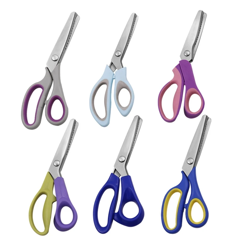 

Pinking Scissors Multifunction Stainless Steel Scissors Triangle Fabric Lace Scissors Serrated Scissors for Paper Cloth