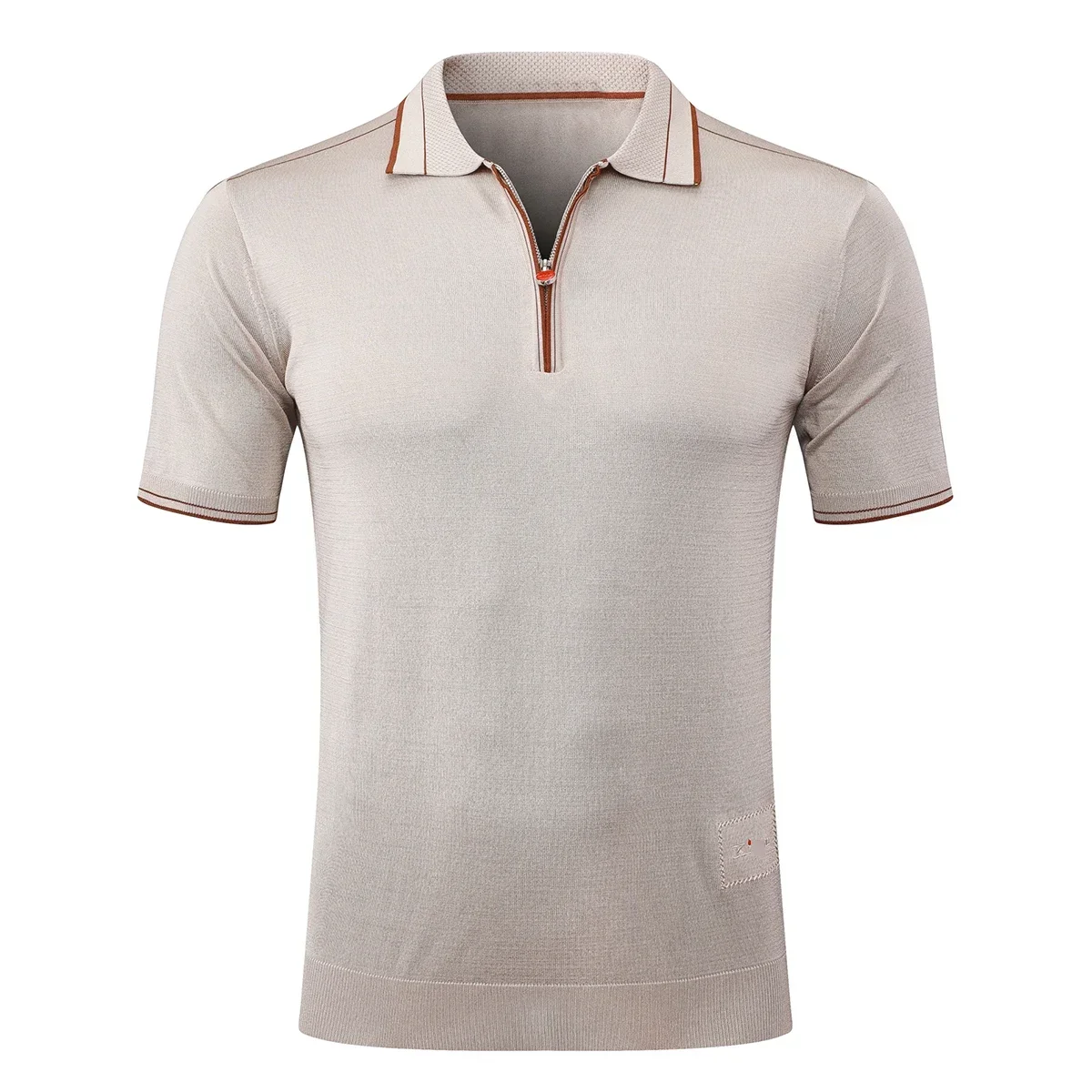 2025 DIKUI Polo Shirt Silk Men New Comfortable Elastic Short Sleeve Thin Outdoors Breathable Big Size M-5XL