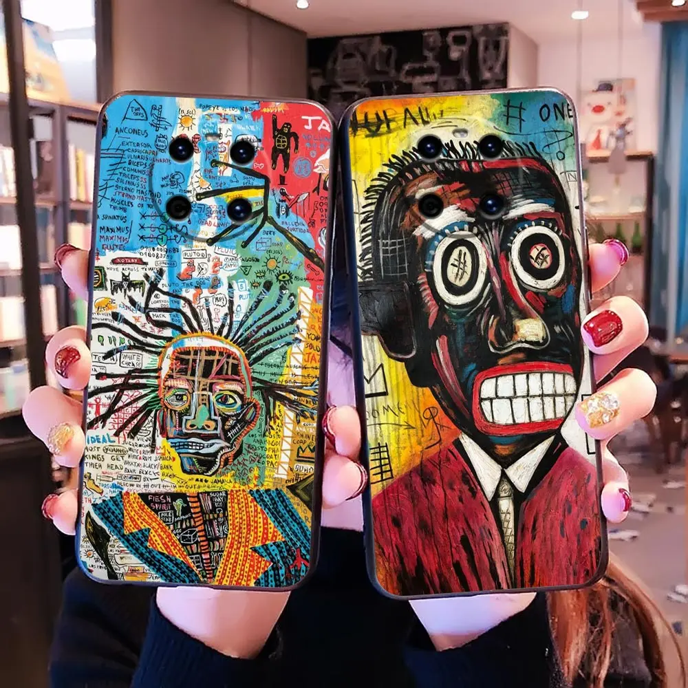 

Phone Case For HUAWEI P50 P40 P30 P20 P10 P9 P8 Plus MATE 30 20 20X 10 9 Pro Lite Case Funda Shell Basquiat Street Graffiti Art