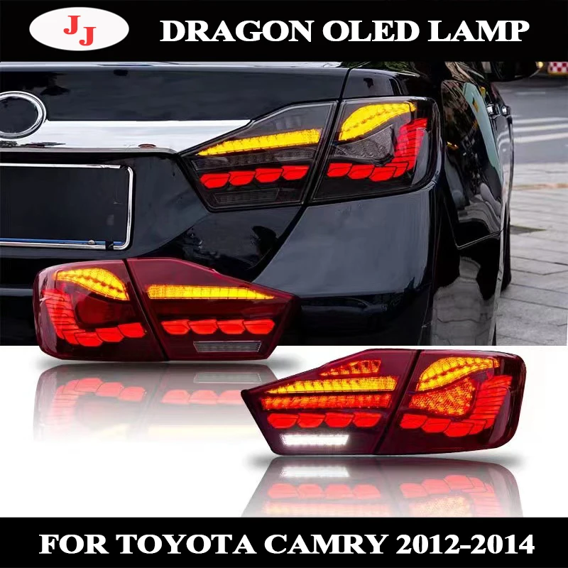 

Dragon OLED Taillight For Toyota Camry 2012 2013 2014 Rear Running Lamp Brake Reverse Turn Signal Tail Lights