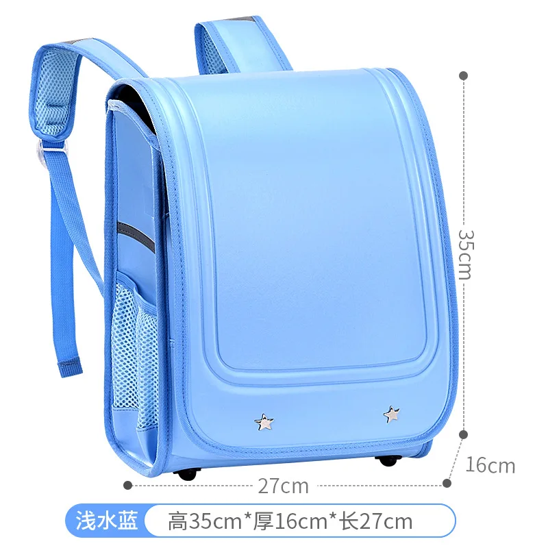 japanese PU leather school bags boys girls primary school orthopedic school backpack grade 1-6 children waterproof schoolbag