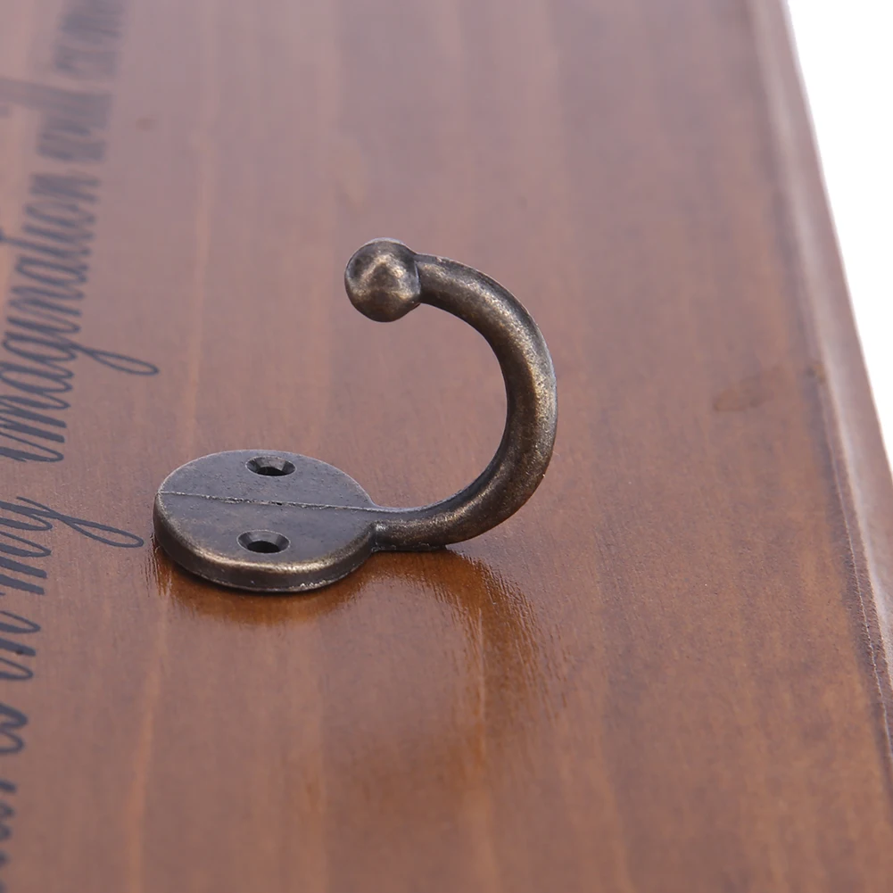 

10pcs Closet Clothes Glass Mug Shelf Hanger Antique Zinc Alloy Wall Mounted Hook Rack Key Holder Clothes Hanger