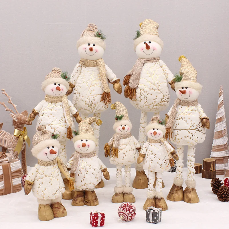 

Big Size Christmas Dolls Retractable Alpaca Elk Toys Xmas Figurines Christmas Gift for Kid Red Xmas Tree Ornament