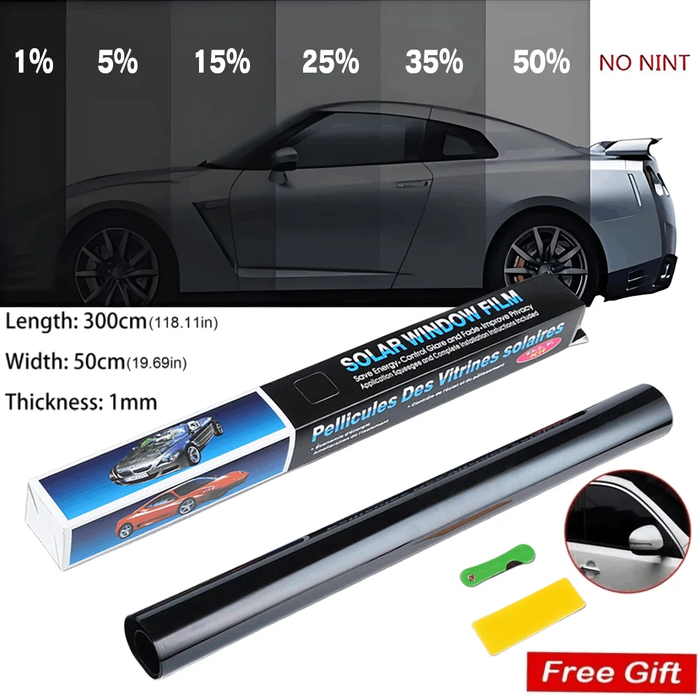 MOJOYCE Черная Солнцезащитная Оконная Пленка В Рулоне Защита От Ультрафиолета