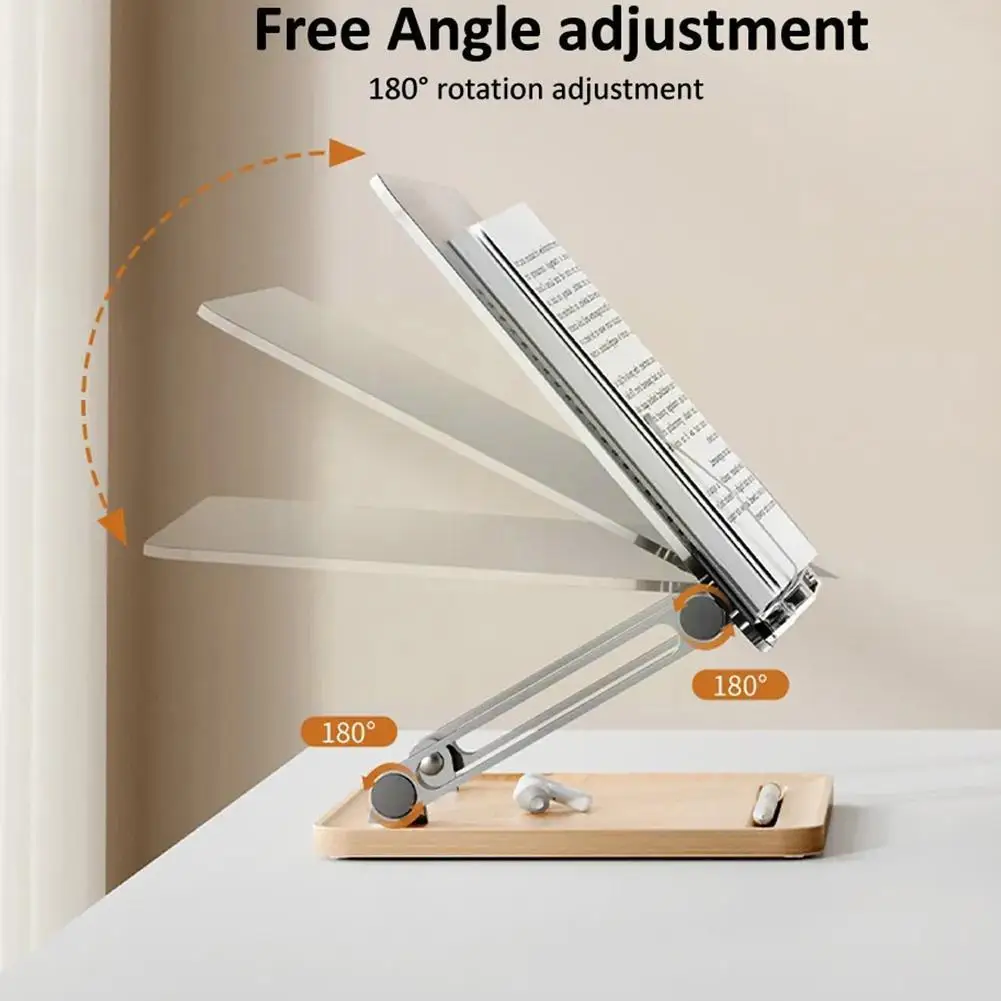 

Wooden Reading Stand Transparent Acrylic Multifunctional Bracket Desktop Laptop Lifting Tablet Holder Storage Bookshelf I7p4